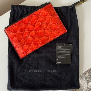 Osklen Pirarucu Leather Small Clutch